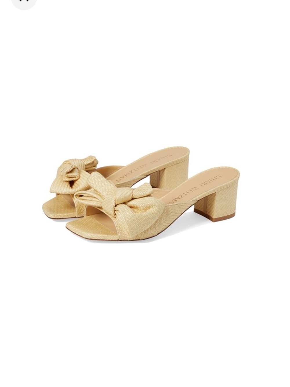 Stuart Weitzman M
Loveknot 50 Block
Slide
Women size 8 gently worn 
Color:Wheat